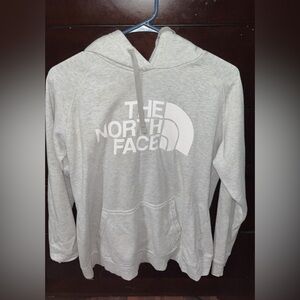 North Face hoodie, light grey, size medium